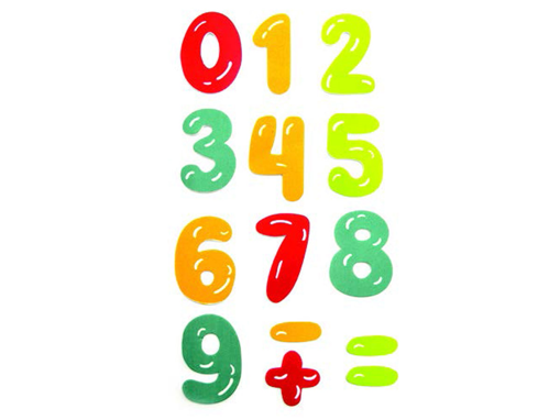 Picture of Foam Numbers 64pcs Multi Colors Adhesive Hand Craf