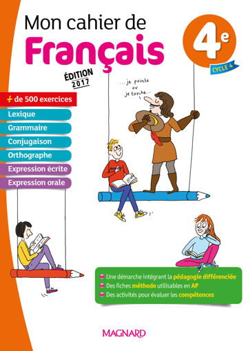 Picture of Mon Cahier De Francais 4e Magnard 2017