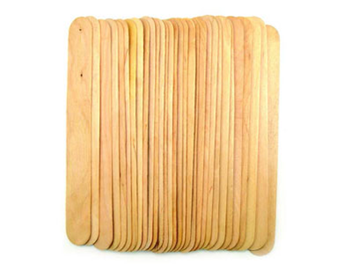 Picture of Wooden Sticks 2.5cm Colored Flat Hand Craft