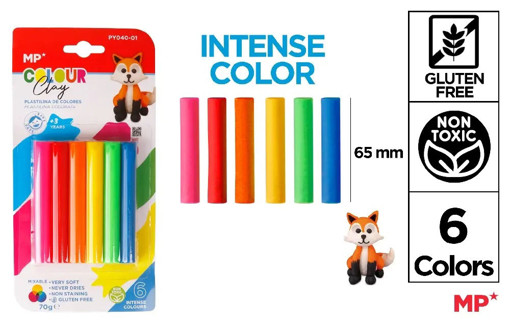 Picture of Clay 6clrs 70gr Sticks MP
