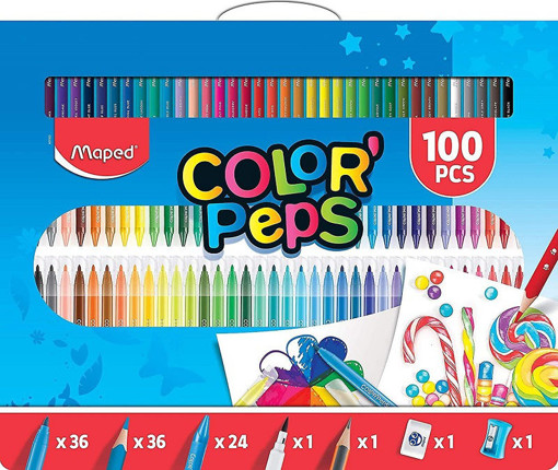 Picture of Coloring Set 100clrs Felt+Wax Maped