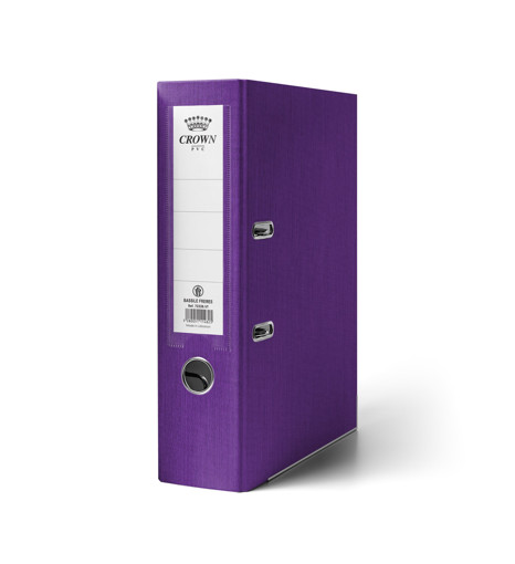 Picture of Binder With Lever A4 8cm Purple Cardboard Crown