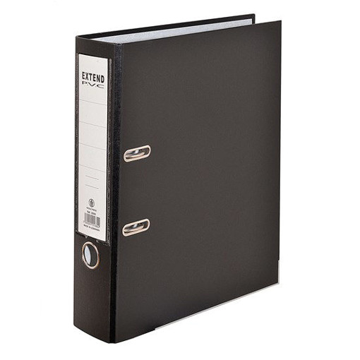 Picture of Binder With Lever A4 Black 8cm Cardboard Extend