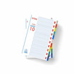 Picture of Separators A4 10parts Colored Plastic Extend