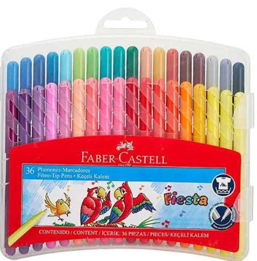 Picture of Felt pens 36clrs 0.7mm Washable Faber-Castell