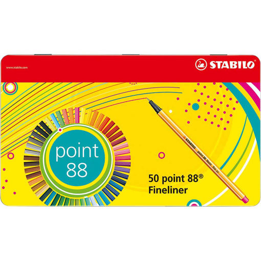 Picture of Fineliner Pack 50clrs 0.4mm Stabilo Point 88