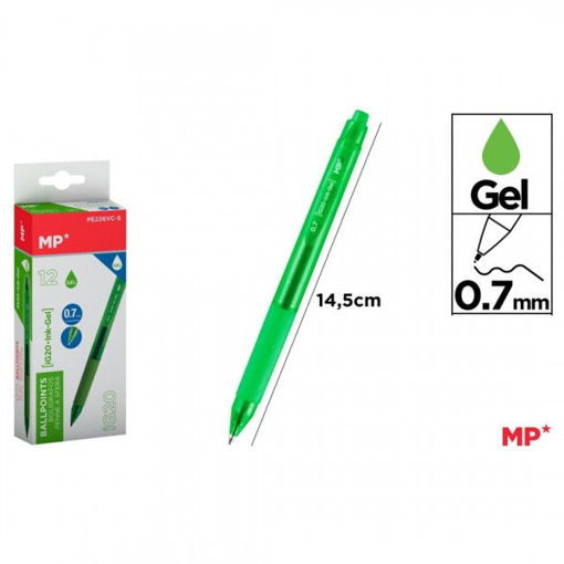 Picture of Retractable Pen Green 0.7mm Gel MP