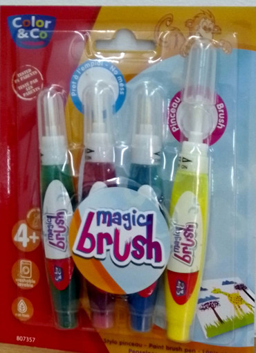 Picture of Paint Brush Pen 15ml 4clrs Washable Magic Color&Co