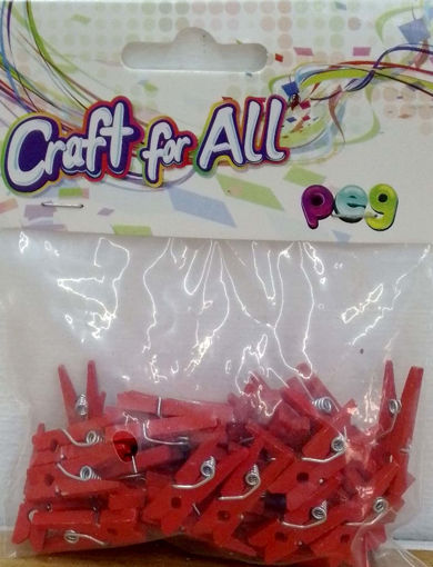 Picture of Pegs 36pcs Red Wood Craft for all