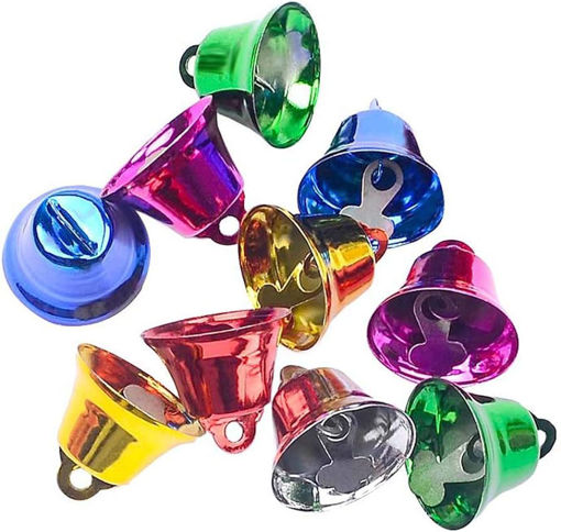 Picture of Bells 5pcs Colored 2.5cm Metal Hand Craft