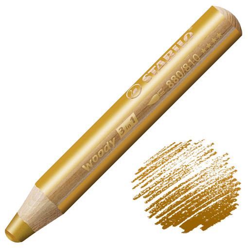 Picture of Wax pens Gold 10mm Woody 3 in 1 Stabilo