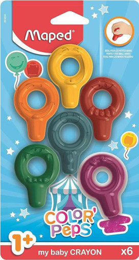 Picture of Wax pens 6clrs Early Age Color Peps Maped