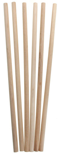 Picture of Wooden Sticks (Set of 6) 30cm Round Craft for all