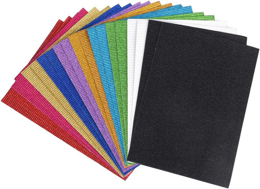 Picture of Corrugated Paper 50x70cm Glitter Clrs