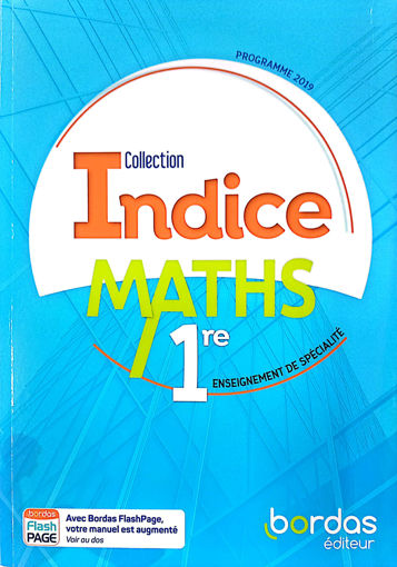 Picture of Maths Ens Specialite 1re  Indice Bordas 2019