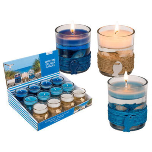 Picture of Articles Candle Out of the blue,Gel Wax  In Glass