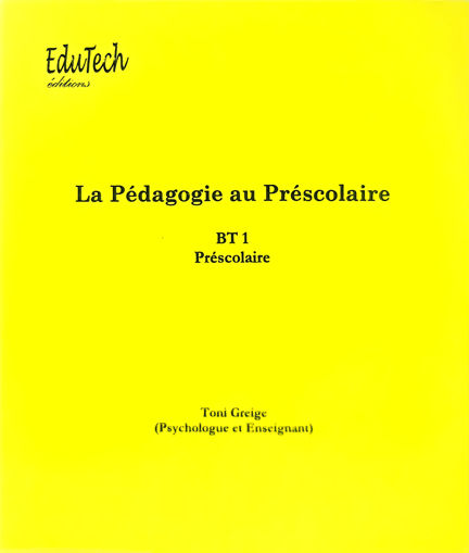 Picture of La Pedagogie Au Prescolaire BT1 Edutech