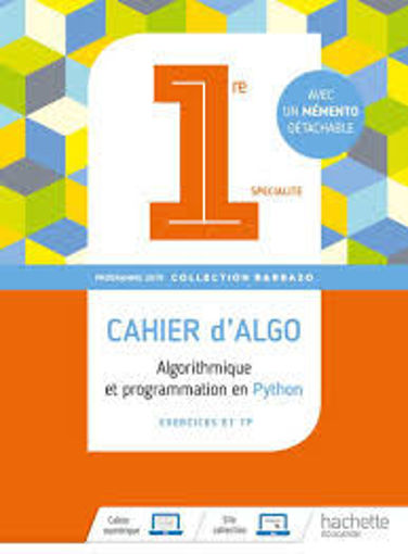 Picture of Cahier D'Algo 1re Specialite Barbazo Hachette 2019