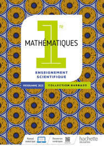 Picture of Maths Ens Scientifiques Barbazo 1re Hachette 2023