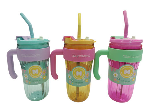 Picture of Mug With Straw Plastic Marshmallow