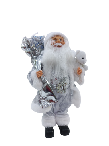Picture of Figurine White/Silver Santa Edelman