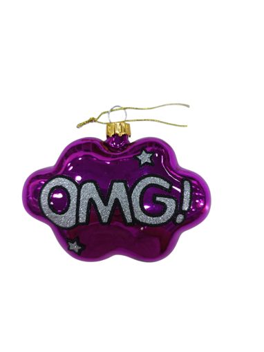 Picture of Tree Ornament Purple Glass Edelman,OMG