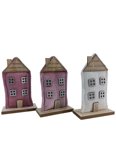Picture of Chrıstmas Decoration White/Pink Home Shape Edelman