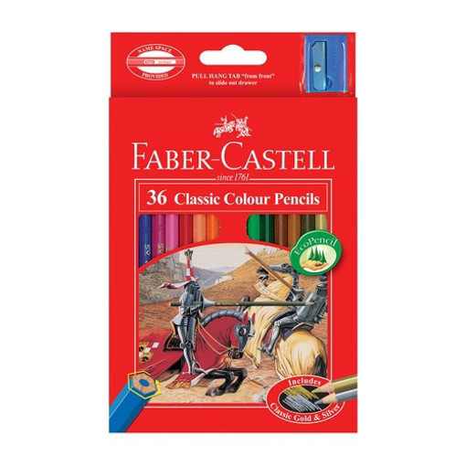 Picture of Colour Pencil 36clrs 3.3mm With Sharpener Faber-Ca