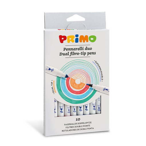 Picture of Felt pens 10clrs Twin Tip Primo