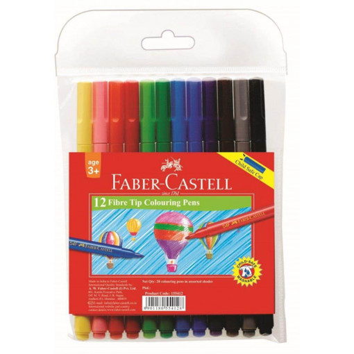 Picture of Felt pens 12clrs Washable Faber-Castell