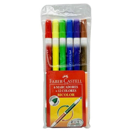 Picture of Felt pens 6clrs Twin Tip Faber-Castell