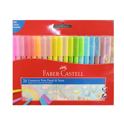 Picture of Felt pens 20clrs Connector Faber-Castell