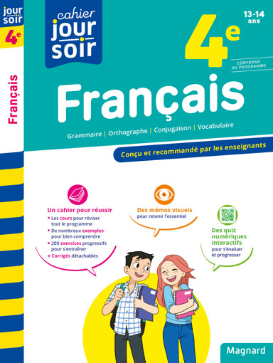 Picture of Cahier Jour soir Francais 4e Magnard