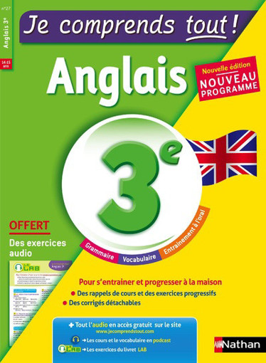 Picture of Je comprends tout anglais 3eme Nathan