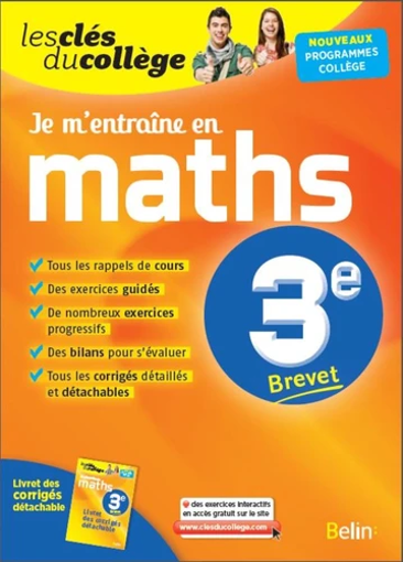 Picture of Les cles du college Maths 3e Belin