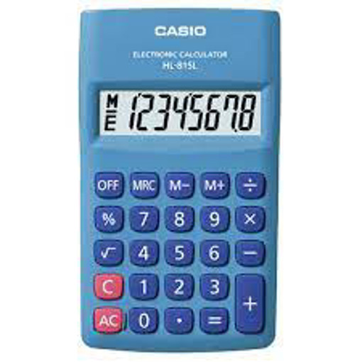 Picture of Pocket Calculator HL-815L-BU Blue Casio