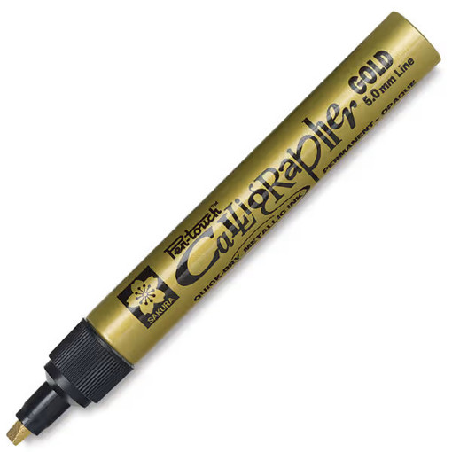 Picture of Permanent Marker Gold 5mm Oil Base Sakura