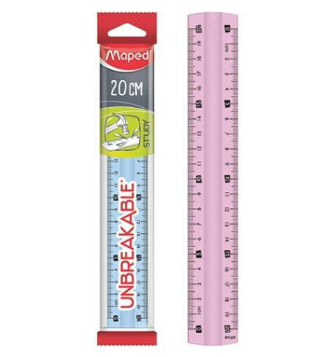 Picture of Plastic Ruler 20cm Unbreakable Maped
