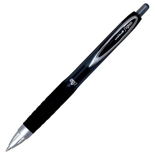 Picture of Retractable Pen Black 0.7mm Gel Uni-Ball Signo