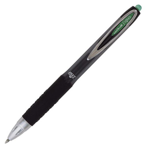 Picture of Retractable Pen Green 0.7mm Gel Uni-Ball Signo