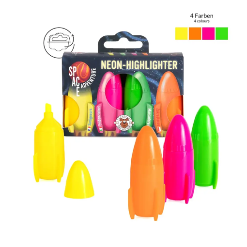 Picture of Highlighter Pack 4clrs Neon Trendhaus