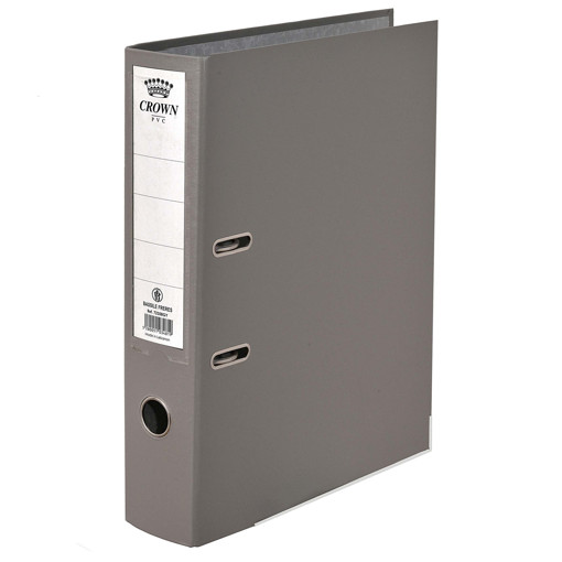 Picture of Binder With Lever A4 8cm Grey Cardboard Crown