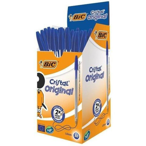 Picture of Ball Pen Medium Blue 1mm Bic Cristal