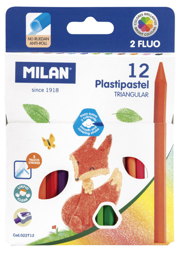 Picture of Wax pens 12clrs Triangle Milan