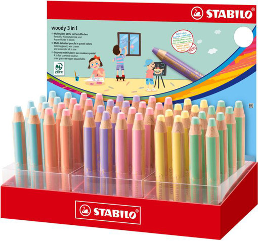 Picture of Wax pens Pastel Woody 3 in 1 Stabilo