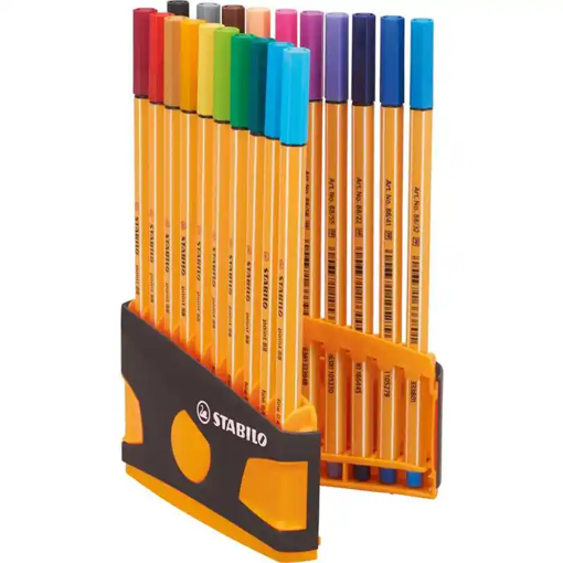 Picture of Fineliner Pack 20clrs 0.4mm Stabilo Point 88