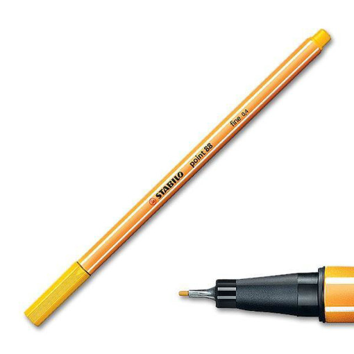 Picture of Fineliner Yellow 0.4mm Stabilo Point 88