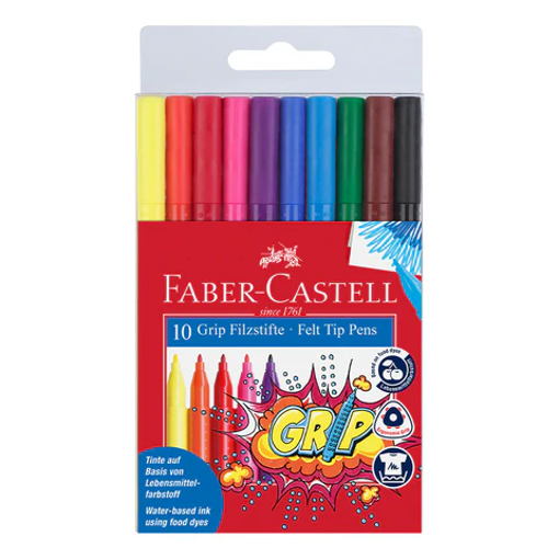 Picture of Felt pens 10clrs Grip Faber-Castell