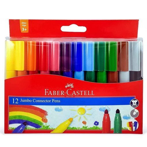 Picture of Felt pens 12clrs Connector Jumbo Faber-Castell