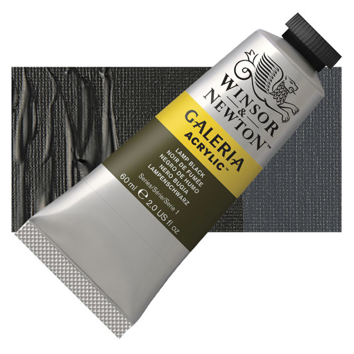 Picture of Acrylic 60ml Lamp Black Winsor&Newton Galeria